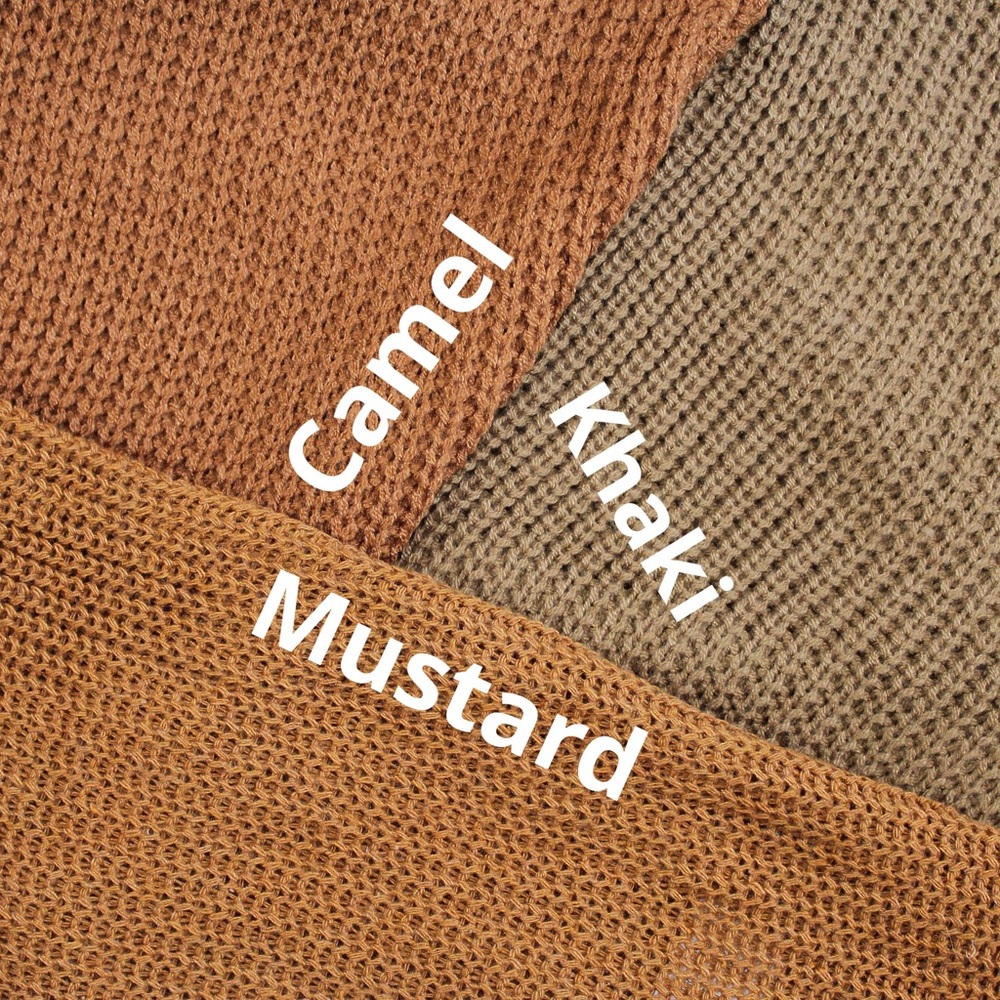 New! Back Twist Knot Oversized Sweater Brown - Picture 8 of 8